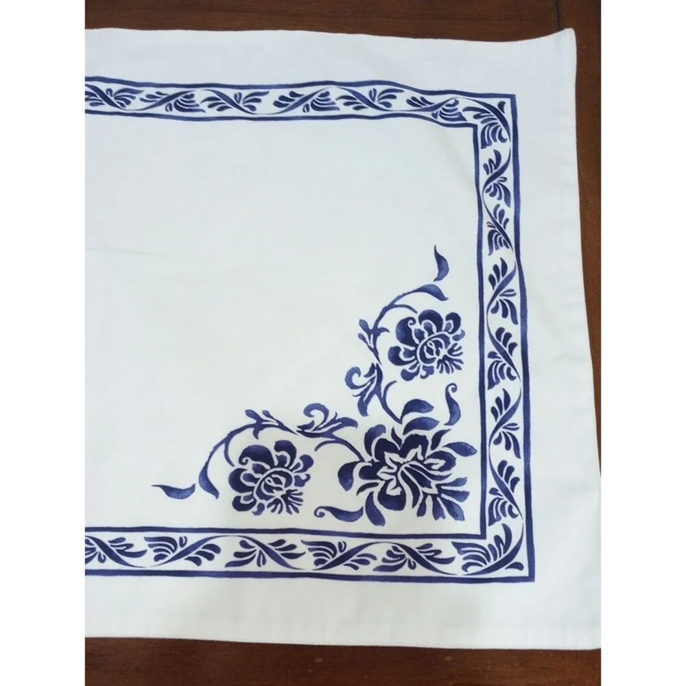 Williams Sonoma Blue & White French Provincial 100% Cotton Placemats - Set Of 4
